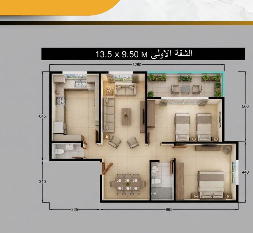 Apartment 1 floor plan